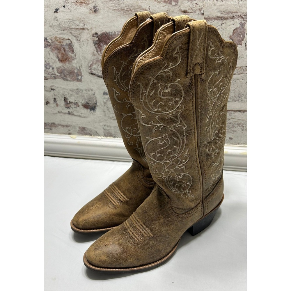 Twisted X WWT0025 Western Boots Womens 6B Brown Leather Embroidered
